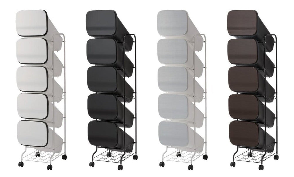 ダストボックス 5P スリム キッチンゴミ箱 キャスター