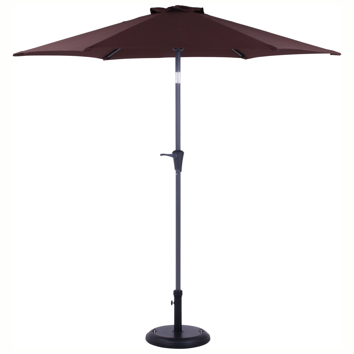 時間帯に合わせて角度調整が可能なチルト機能付きパラソル