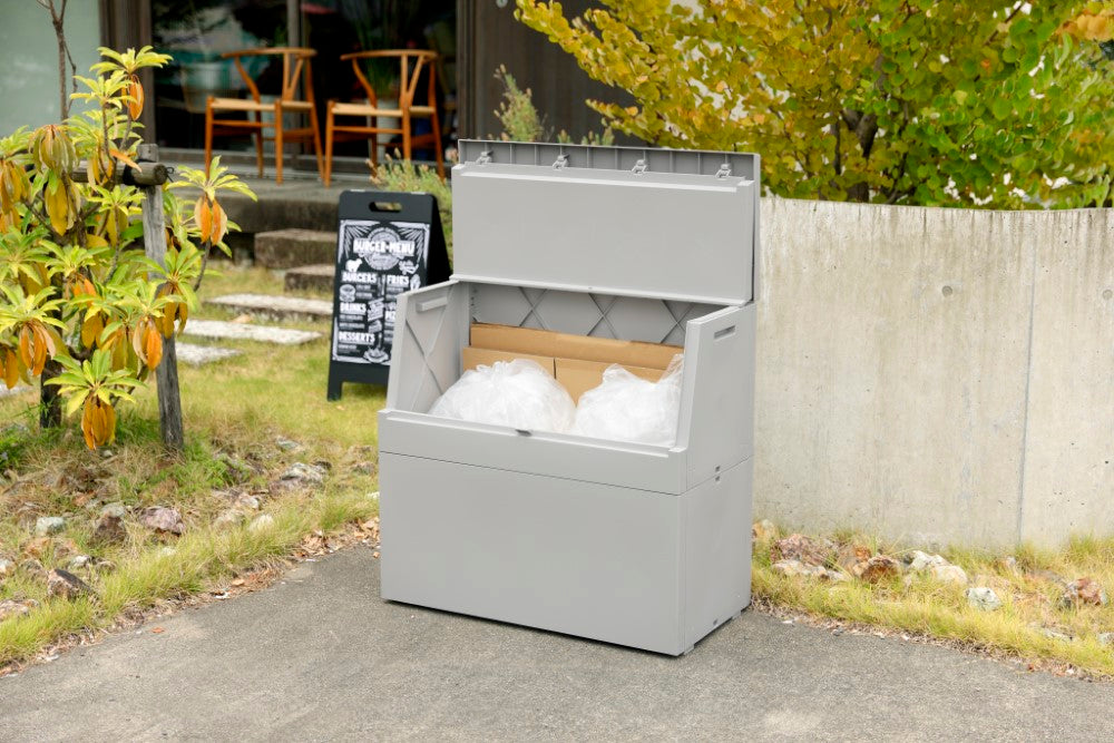 サスティメイド 屋外ボックス 宅配ボックス 簡易物置 保管 収納箱 ゴミ箱 鍵穴付き【TY_SUSTIMADE】