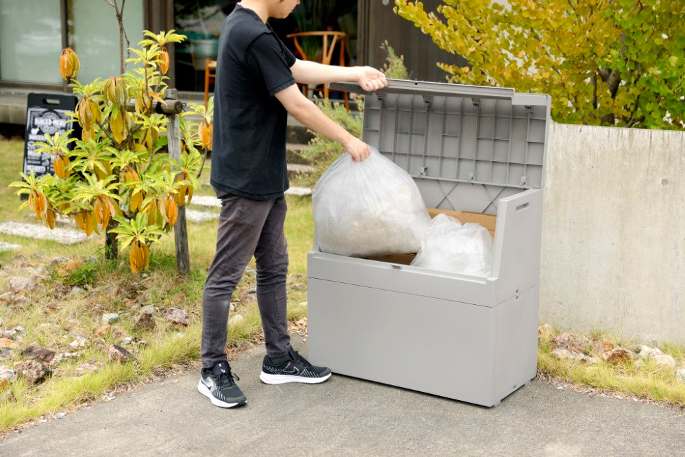 サスティメイド 屋外ボックス 宅配ボックス 簡易物置 保管 収納箱 ゴミ箱 鍵穴付き【TY_SUSTIMADE】