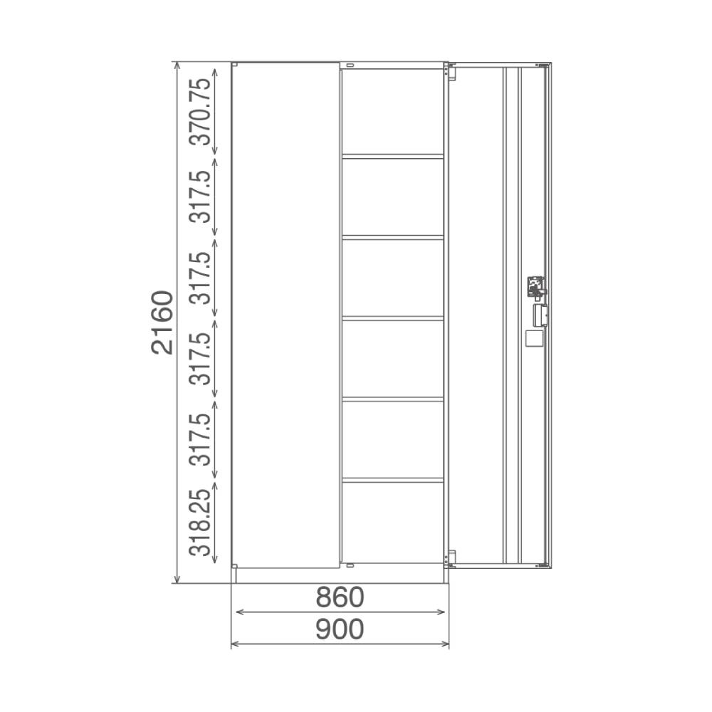 法人様限定 壁面収納庫【オフィス家具市場】【車上渡し】【alua2100】