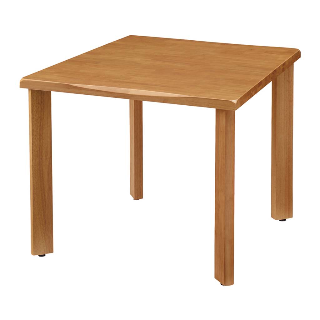 天然木テーブル 天板なぐり加工縁+脚 アジャスター付 ダイニング 福祉