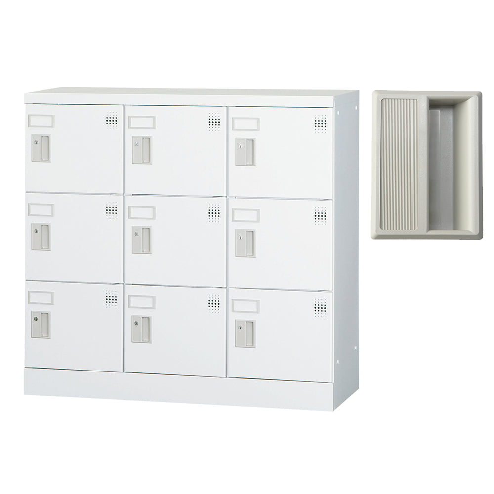 9人用　ロッカー 送料無料】 9人用 3列3段 更衣室ロッカー スチールロッカー 鍵