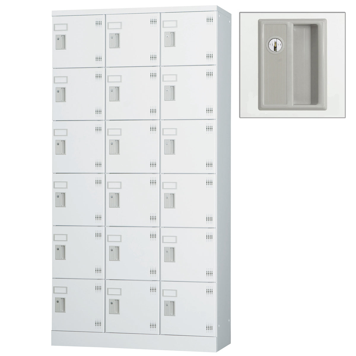 【群馬県発引取歓迎】　スチール製ロッカー 6段 18扉 群馬県発引取歓迎】 スチール製ロッカー 6段 18扉 群馬県発引取