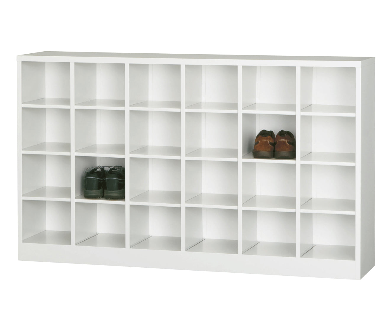 靴箱 オープンシューズロッカー 4列4段 16人用 中棚付 長靴対応 H1590