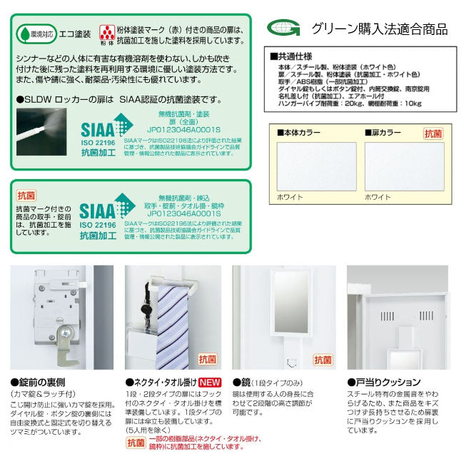 ロッカー 多人数用 日本製 完成品【車上渡し】収納 オフィス 人気 グリーン購入適合商品【SKSLDW】