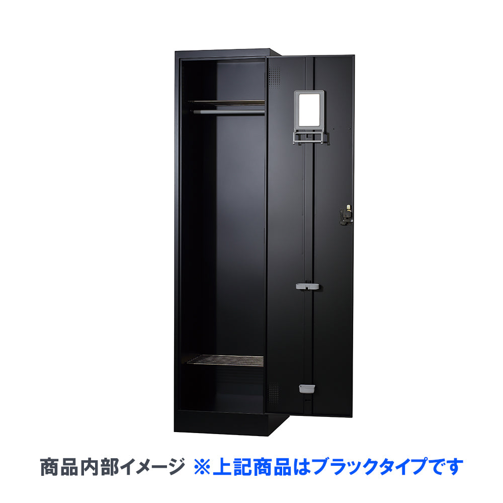 衣類や手荷物を収納できる縦型金属製ロッカー