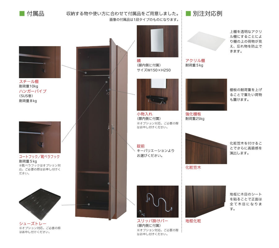 1人用から6人用まで選べる多人数対応ロッカー